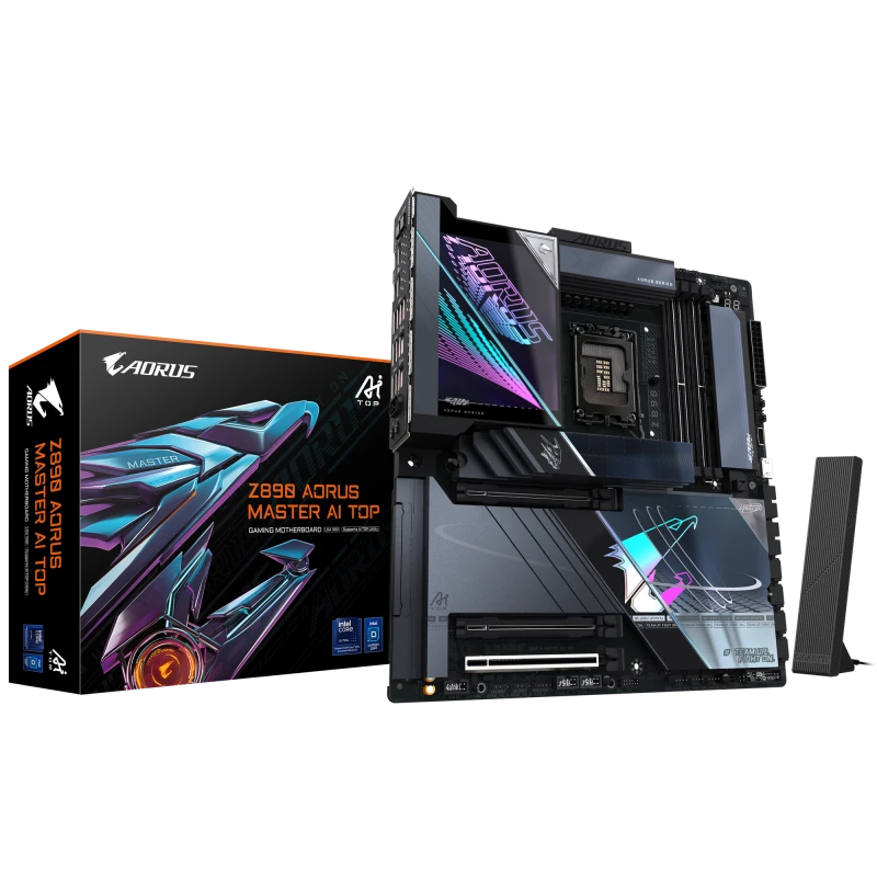 GIGABYTE Z890 Aorus Master AI TOP LGA 1851 E-ATX Motherboard, Intel Z890 Chipset, 4x DDR5
