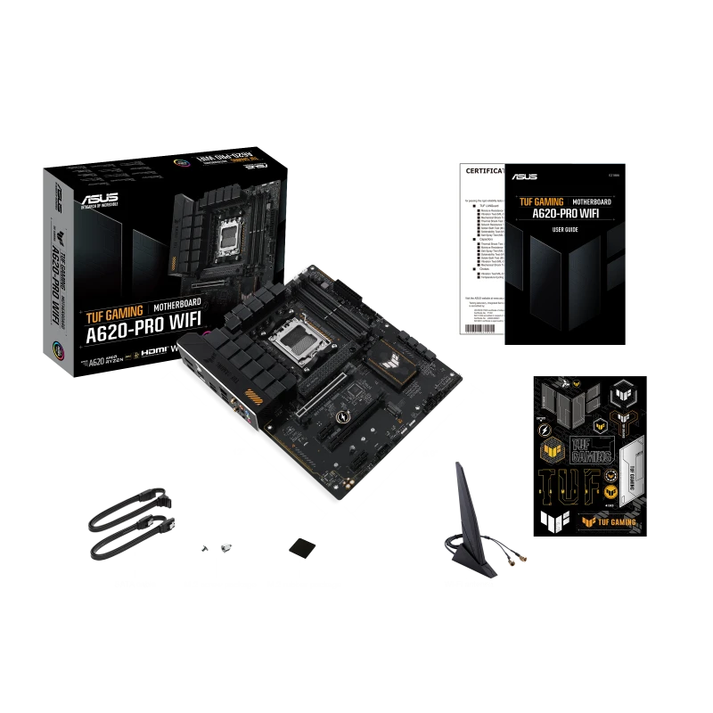 ASUS TUF Gaming A620-Pro Wi-Fi ATX AM5 Motherboard, AMD A620 Chipset, 4x DDR5 DIMM Slots | 90MB1FR0-M0EAY0