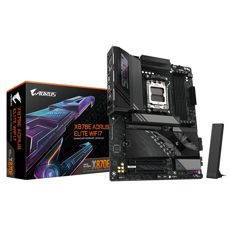 GIGABYTE X870E Aorus Elite WIFI7 Motherboard, AMD X870E Chipset, AMD Socket AM5, Dual Channel DDR5,