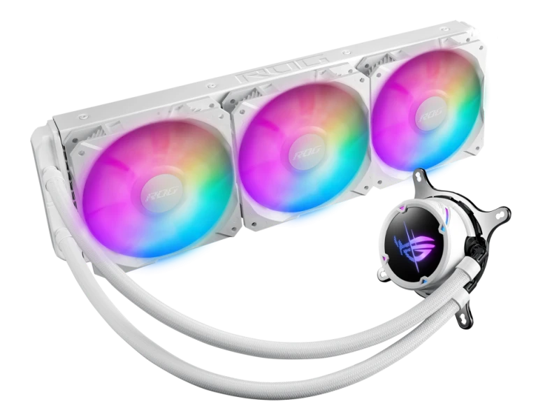 ASUS ROG Strix LC II 360 ARGB White Edition liquid CPU Cooler, Sleeved Rubber tube | 90RC00F2-M0UAY4