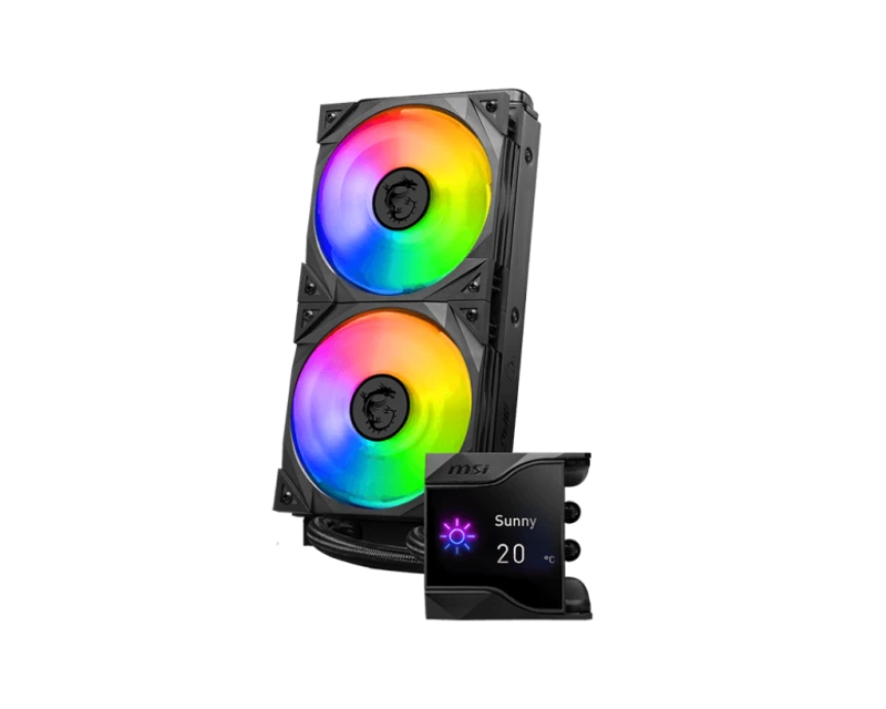 MSI MPG CORELIQUID D240 AIO Liquid Cooler, 240mm Radiator, 2 x MSI Torx ARGB & PWM Controlled Fan/ 936-6A1611-005