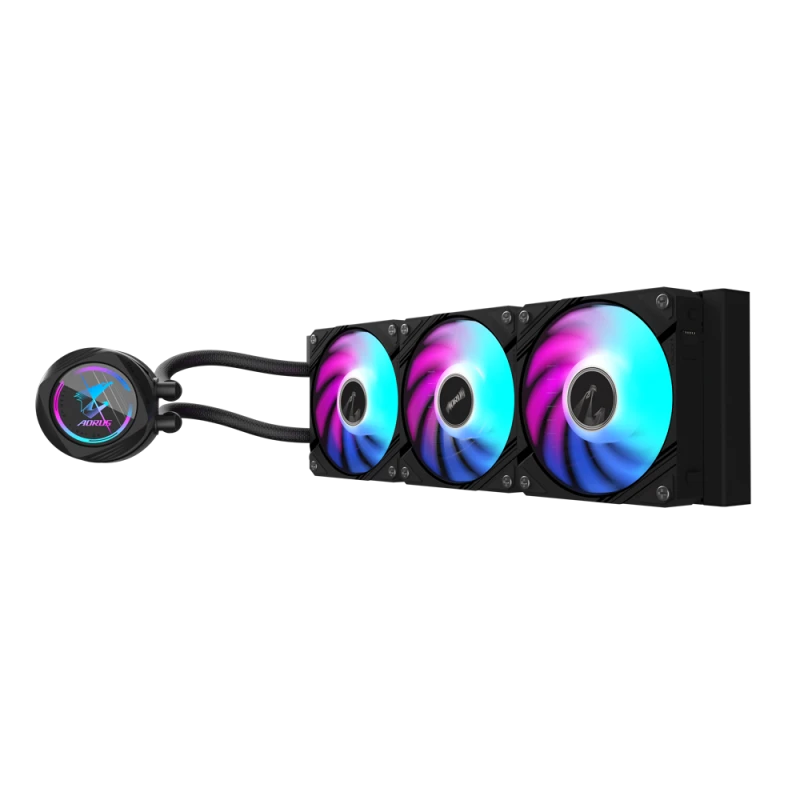 GIGABYTE  AORUS WATERFORCE II 360 Liquid Cooler With ARGB Fans, 360mm, Rotatable