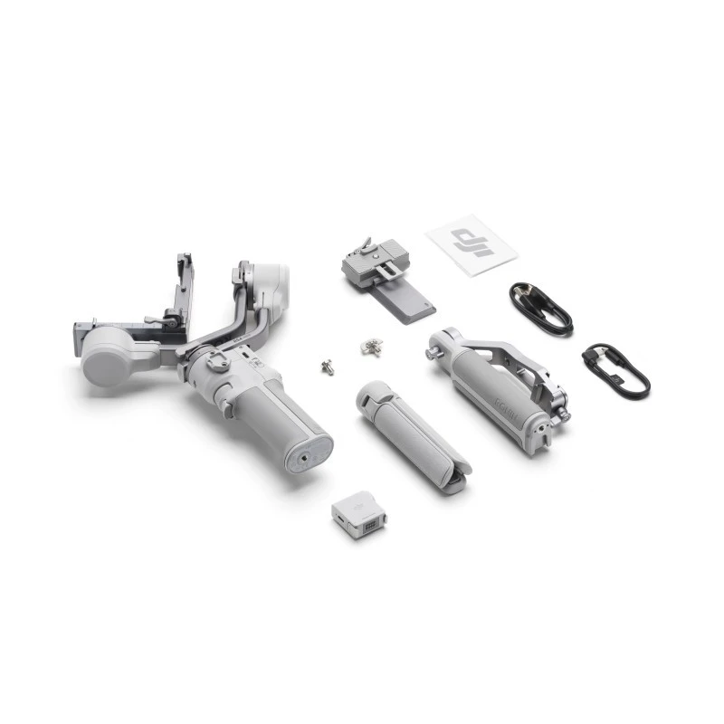 DJI RS 4 Mini Combo Gimbal Stabilizer White, 2nd-Gen Automated Axis Locks, Intelligent Tracking, 3rd-Gen Native Vertical Shooting