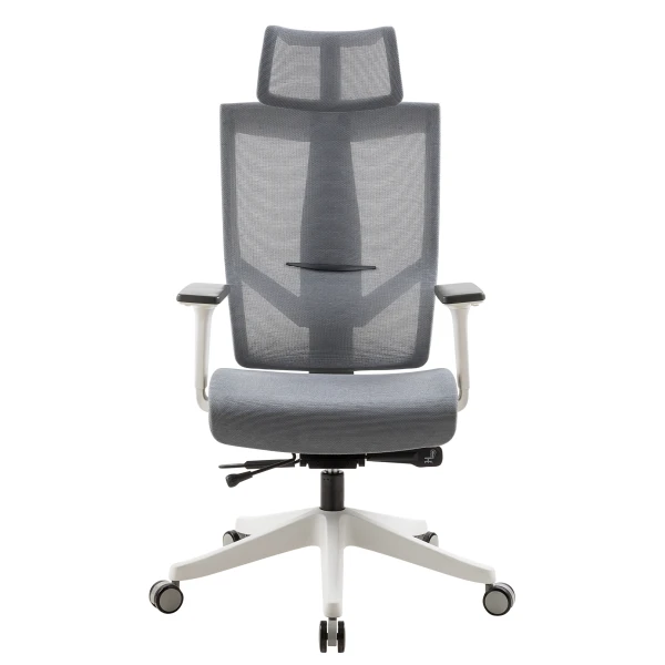 Navodesk Aero Mesh Office Chair, Adjustable Mesh Back and Head Rest, 4 Position recline locking system - Beige Grey