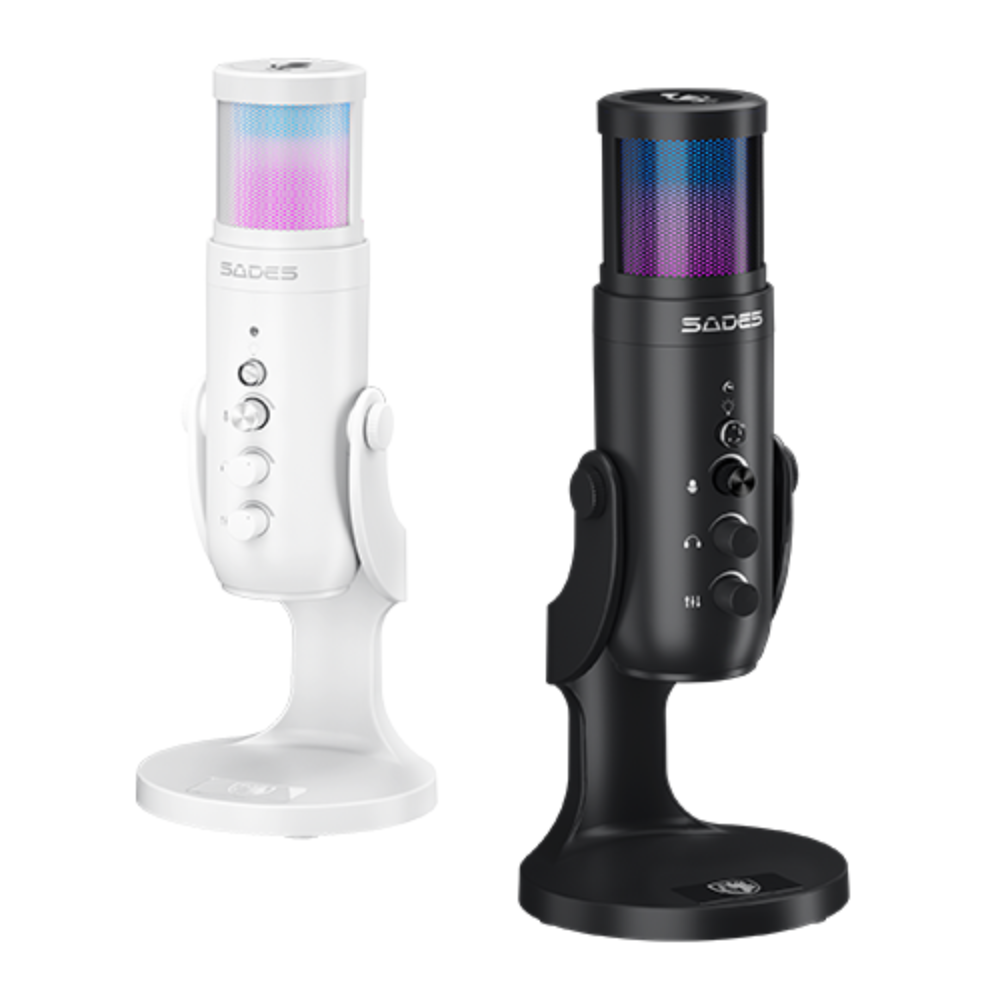 Sades OTUS GAMING MICROPHONE/ white