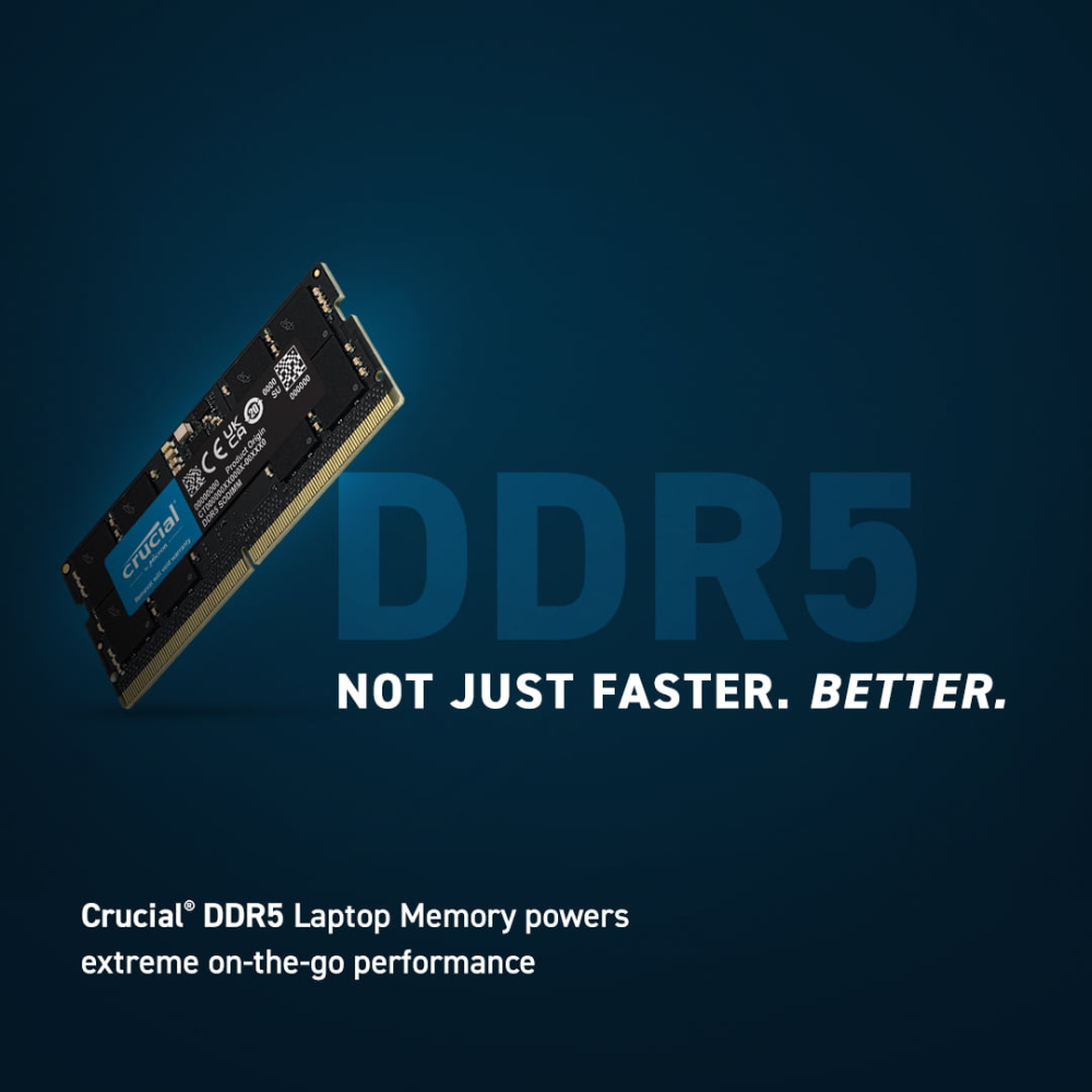 Crucial 32GB DDR5 4800 SODIMM  Laptop Memory | CT32G48C40S5