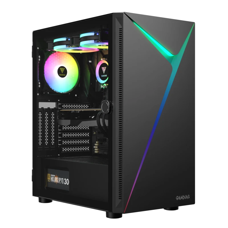 TitanPulse Gaming PC, AMD Ryzen 5 7600X, GeForce RTX 4060 OC 8 GB, 32GB 6000 DDR5 RAM, 2TB NVMe PCIe 4.0 SSD, 750W, Win 11 Pro, Liqued CPU Cooler,