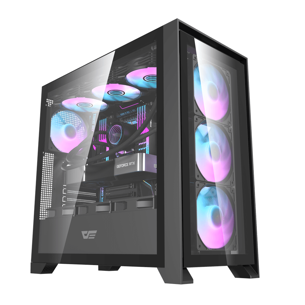 DarkNova Gaming PC, Intel Core i7 14700KF, 16GB (8GB x2) DDR5, RTX 3050 OC Edition 6GB, RGB CPU cooler