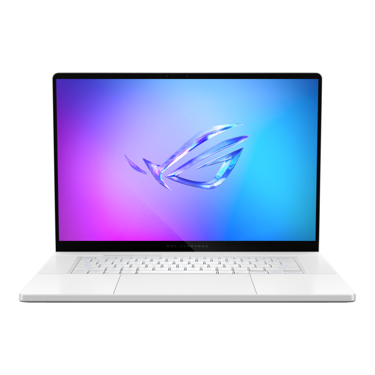 ASUS ROG ZEPHYRUS G16, Intel Core Ultra 9 285H, 64GB RAM, 1TB SSD, 16" OLED WQXGA 240Hz, 12GB NVIDIA RTX 5070Ti, Win 11 Home, Eng-Arb Keyboard, White + ROG Sleeve | GU605CR-QR216W