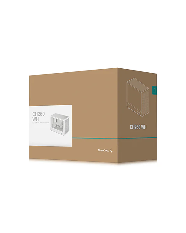 DeepCool CH260 Micro-ATX Computer Case, Wraparound Mesh Panels, Tempered Glass Side Pane, Up to 360mm Radiator | R-CH260-WHNGM0-G-1