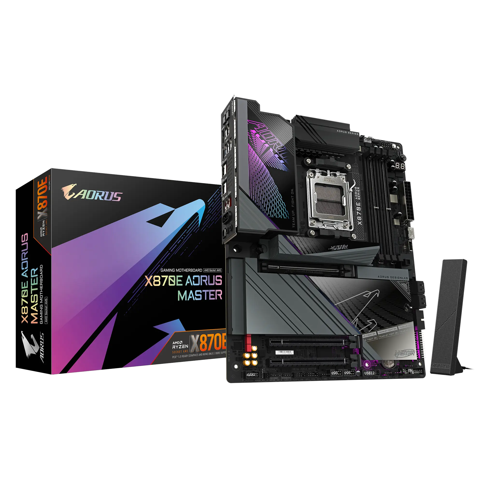Gigabyte X870E AORUS MASTER AM5 Motherboard – DDR5 up to 8600MT/s, 4x M.2, PCIe 5.0 x4, Wi-Fi 7, 5GbE LAN, Digital Twin VRM, ATX | X870E AORUS MASTER