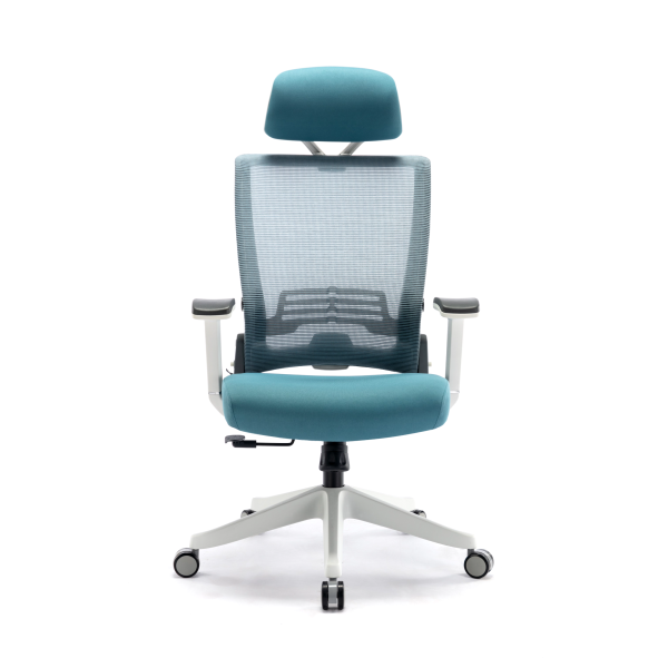 Navodesk Kiko Ergonomic Office Chair, Adjustable Lumbar Support, Removable Headrest, Modern Design, Blue, Comfortable, Durable, Stylish
