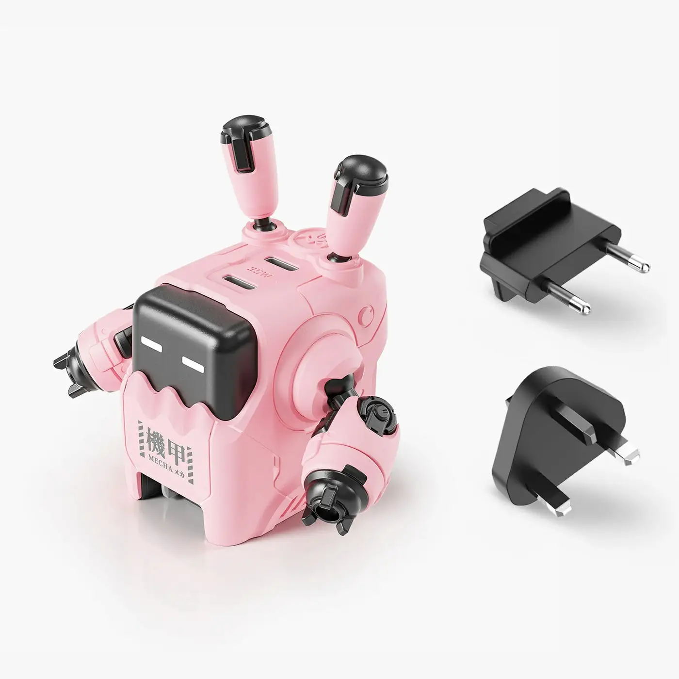 GravaStar Delta35 35W GaN Fast Charger, Pink, EU & UK Plug, USB-C PD & QC 3.0, Compact Travel-Friendly Design, Multi-Device Support | A35_PNK_EUK