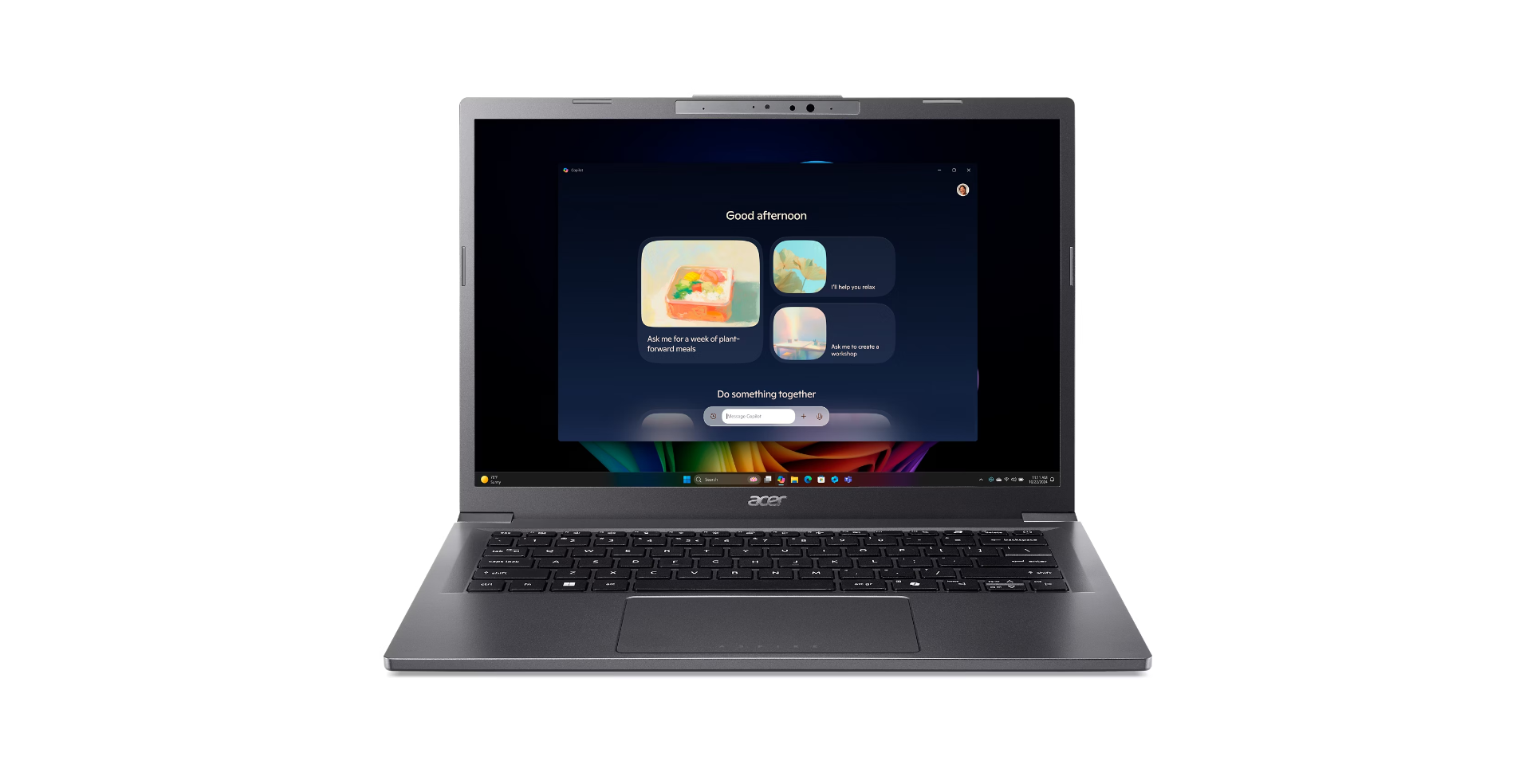 ACER ASPIRE 14 AI NX | Intel Core Ultra 7 256V, 16GB RAM, 1TB SSD, 14.0" WUXGA Touch, Intel Arc Graphics, Win11 Home, Eng-Arab Keyboard, Steel Gray