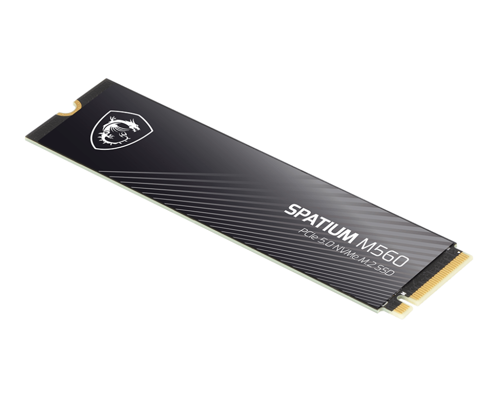 MSI SPATIUM M560 PCIe 5.0 NVMe M.2 M560 2TB Internal SSD, 10,300MB/s Read & 8,700MB/s Write, 3D NAND, Built-in Data Security, Center, 1200TBW