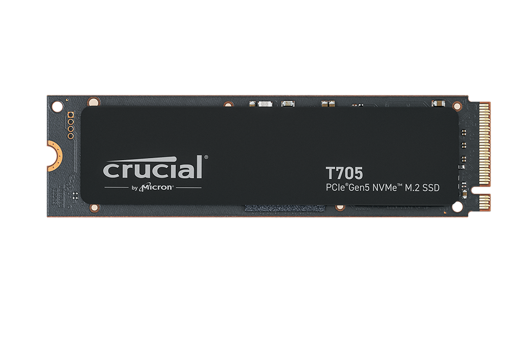 Crucial T705 4TB PCIe Gen5 NVMe M.2 SSD, 14,100 MB/s Sequential Read | CT4000T705SSD3