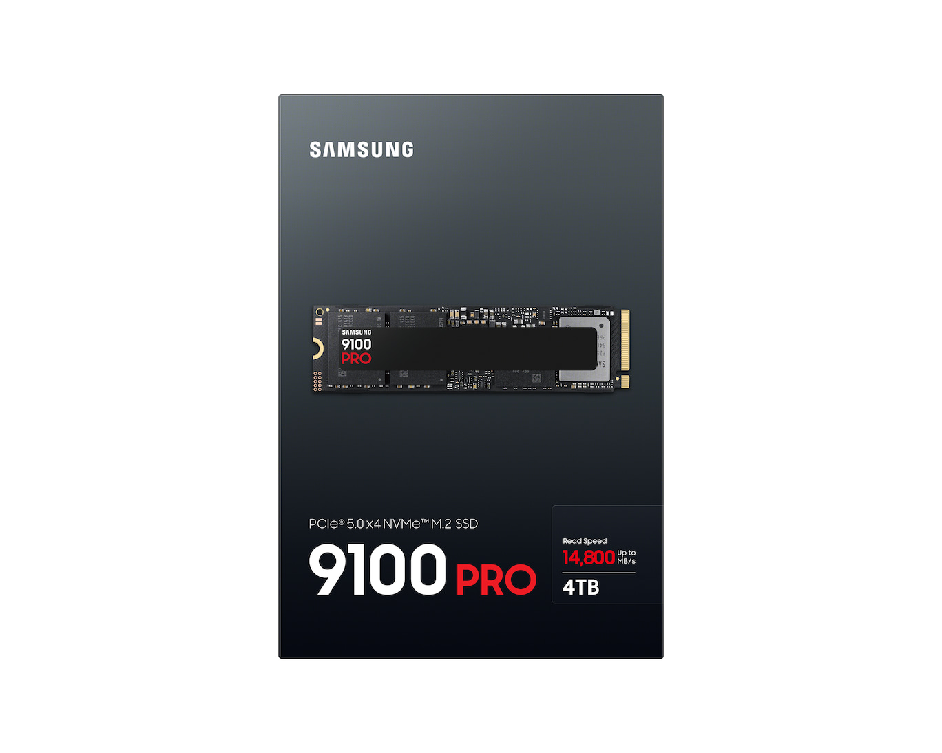 Samsung 9100 PRO PCIe 5.0 NVMe M.2 4TB SSD, 14,800/ 13,400 MB/s Sequential Speeds, 4GB Low Power DDR4X SDRAM Cache Memory | MZ-VAP4T0BW