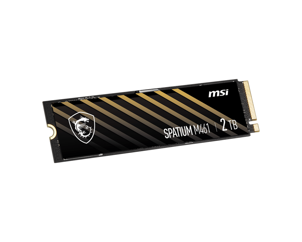 Msi SPATIUM M461 PCIe 4.0 NVMe M.2 4TB SSD, PCIe Gen4x4, NVMe 1.4, M.2 2280, 3D NAND, PHISON E21T | SM461N4TB