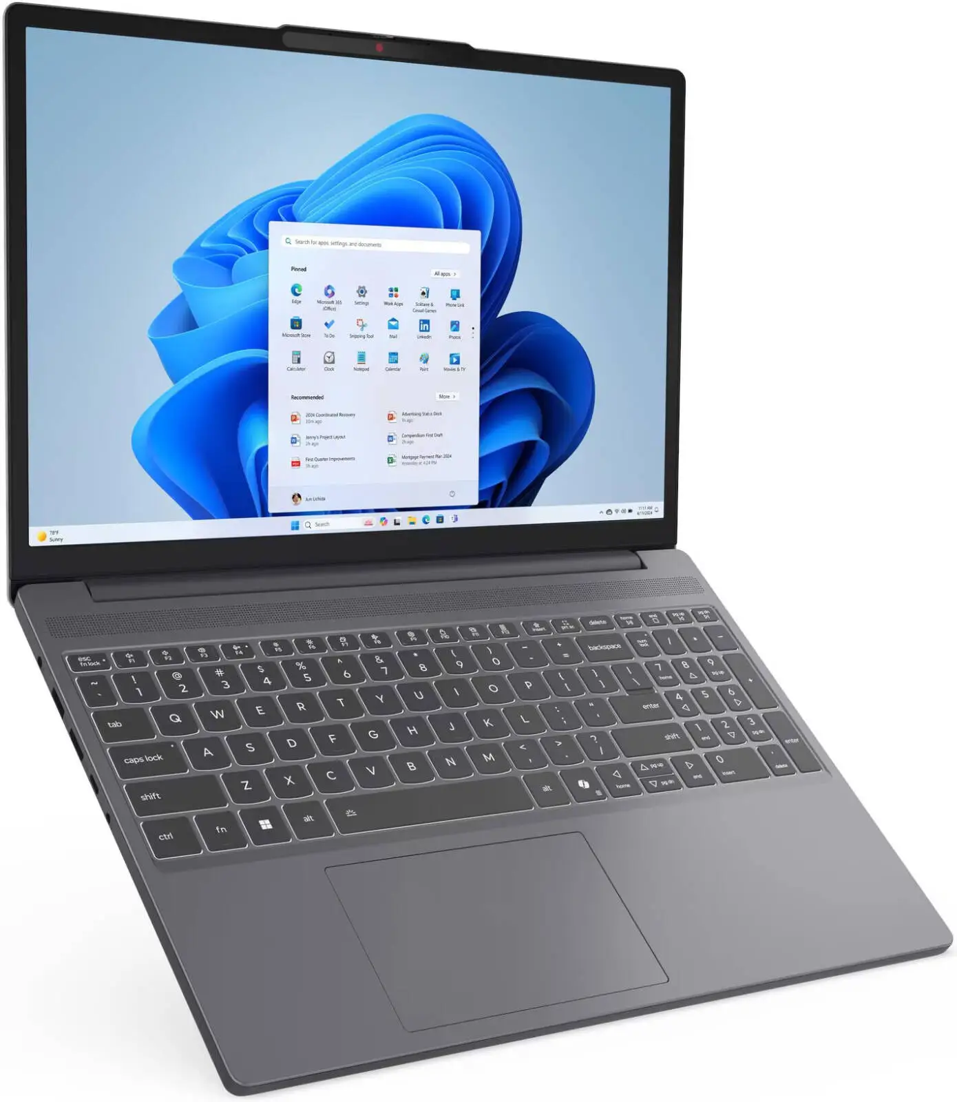 Lenovo IdeaPad Slim 3 15IRH10 Laptop, 15.3" WUXGA IPS Display, Intel Core i7-13620H Processor, 16GB RAM, 1TB SSD, Intel UHD Graphics, English-Arabic Keyboard, Win11Home, Luna Grey | 83K10085AX