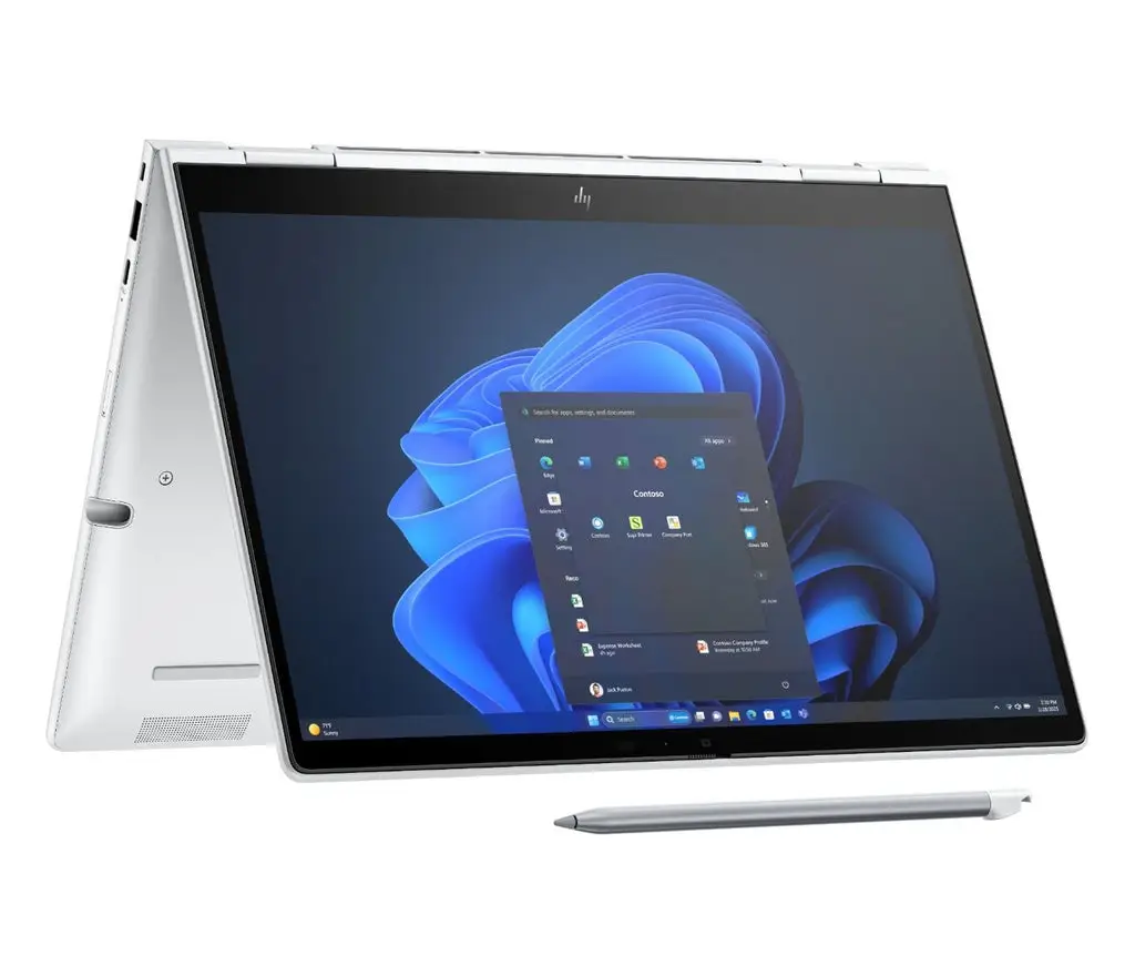 HP EliteBook 8 Flip G1i Laptop, 13.3" WUXGA Touch & Flip Display, Intel Core Ultra 7 255U, 16GB RAM, 512GB SSD, Intel Graphics, Fingerprint Reader, English-Arabic K/B, Windows 11 Pro, Silver | AD4W7ET#ABV