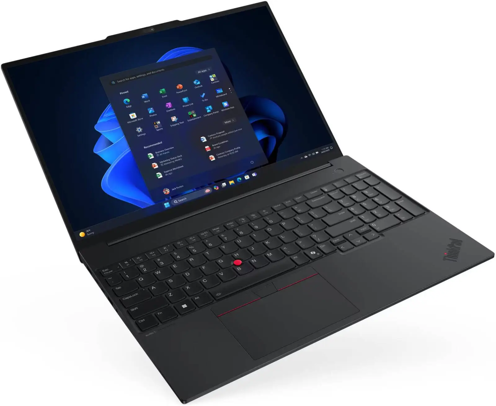Lenovo ThinkPad E16 Gen 3 Laptop, 16" WUXGA IPS 60Hz Display, Intel Core Ultra 7 256V, 16GB RAM, 512GB SSD, Intel Arc Graphics 140V, English-Arabic K/B, Windows 11 Pro, Black | 22AY000NGR