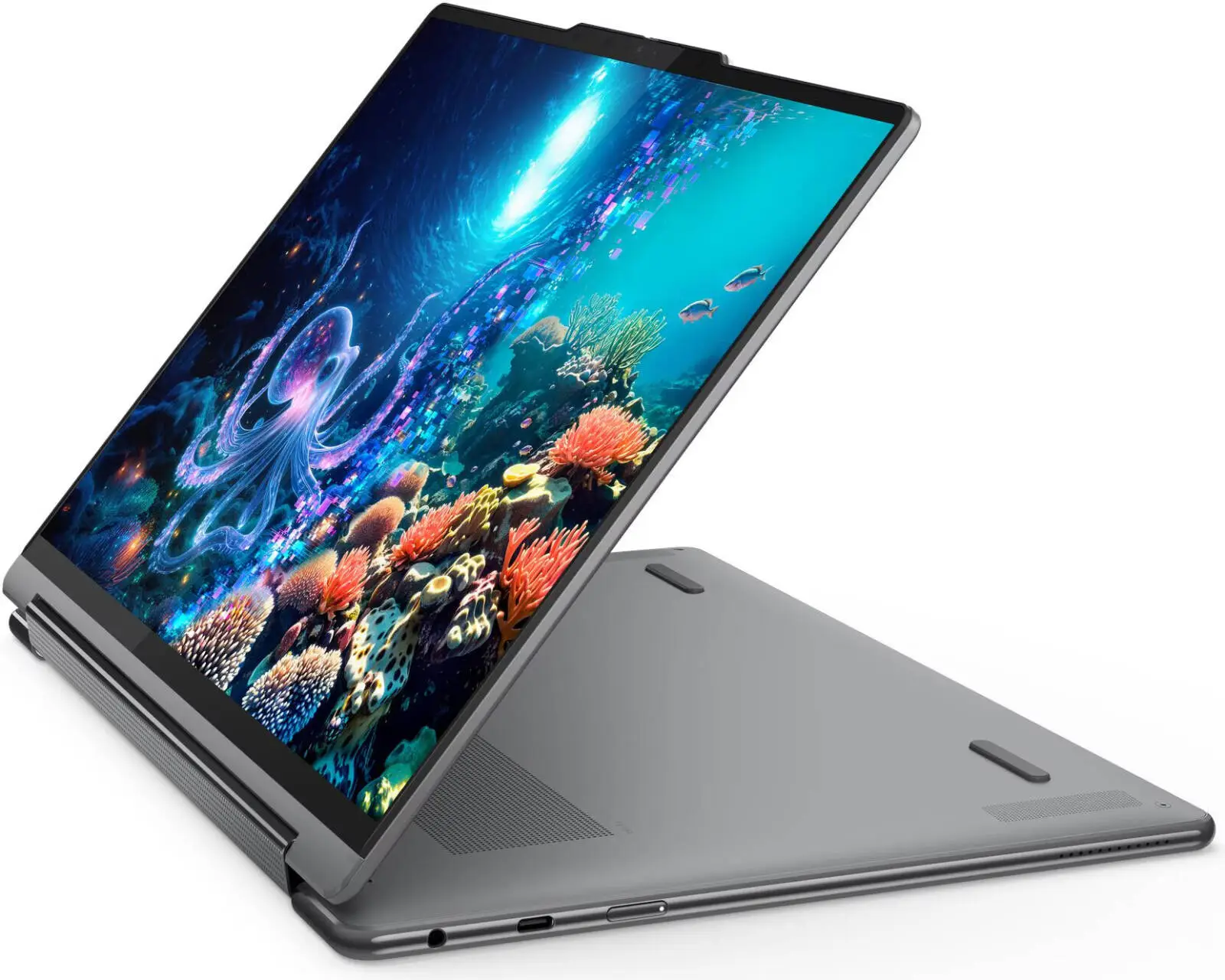 Lenovo Yoga 9 2-in-1 14ILL10 Aura Edition Laptop, 14" 2.8K WQXGA+ OLED Touch, Intel Core Ultra 7 258V, 32GB RAM, 1TB SSD, Intel Arc Graphics 140V, English-Arabic K/B, Win11Home, Blue | 83LC0013AX