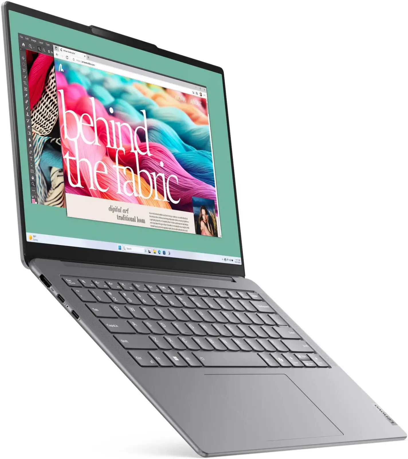 Lenovo Yoga Slim 7 14IMH9 Laptop, 14" WUXGA OLED Display, Intel Core Ultra 5 125H, 16GB RAM, 1TB SSD, Intel Arc Graphics, English-Arabic Keyboard, Win11, Luna Gray | 83CV00FNAX