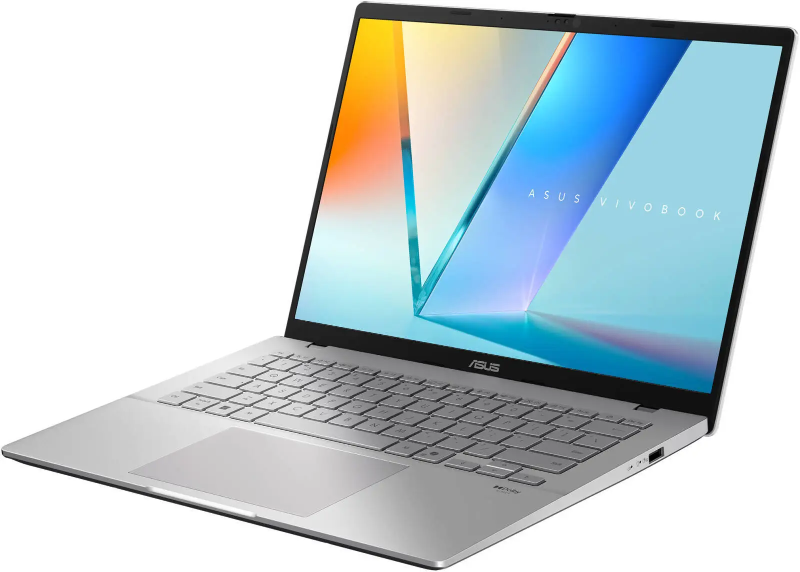 ASUS Vivobook S14 S3407VA Laptop, 14" WUXGA IPS 60Hz Display, Intel Core 5 210H, 16GB RAM, 512GB SSD, Intel UHD Graphics, English-Arabic Keyboard, Win11, Cool Silver | 90NB1681-M00660