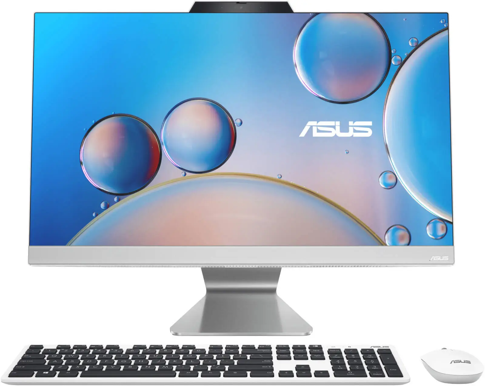 ASUS A3402WVAT All-In-One Desktop Computer, 23.8" FHD Anti-Glare Touch Display, Intel Core i7-1355U, 16GB RAM, 1TB SSD, Intel Iris Xe Graphics, English - Arabic K/B, Win11, White | A3402WVAT-I7161TBW1W