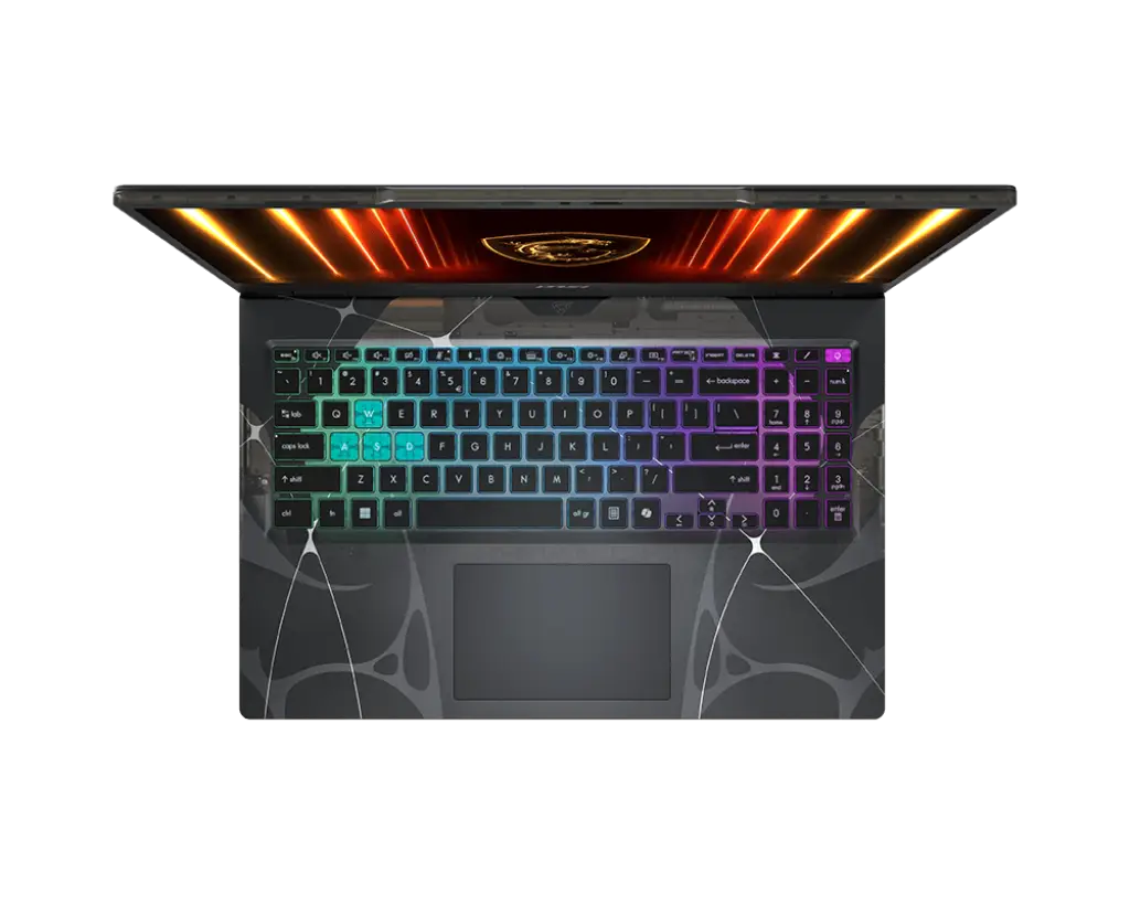 MSI Cyborg 15 B2RWFKG Gaming Laptop, 15.6" FHD 144Hz IPS Display, Intel Core 9 270H, 16GB RAM, 512GB SSD, GeForce RTX 5060 8GB GDDR7 Graphics, English-Arabic K/B, Win11 Home, Black | 9S7-15Q342-1091