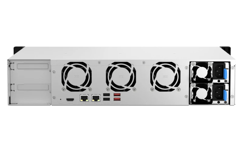 Qnap 8-Bay Diskless 2U NAS - Intel Celeron N5105/N5095 4 Core Processor, Up To 2.9 GHz, 4GB SO-DIMM DDR4 RAM, 8 SATA, 2.5 Gigabit Ethernet Port, PCIE, HDMI, Shallow Depth | TS-864EU-RP-4G