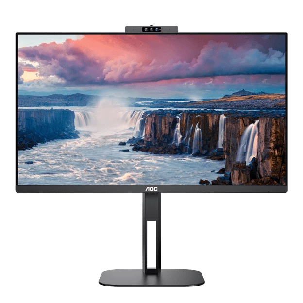 AOC 24V5CW 23.8”, IPS panel with FHD resolution and ergonomic stand for a 360° comfortable experience. Windows Hello certified webcam, 75Hz Refresh Rate, USB-C, AMD FreeSync, Built-in speakers | 24V5CW