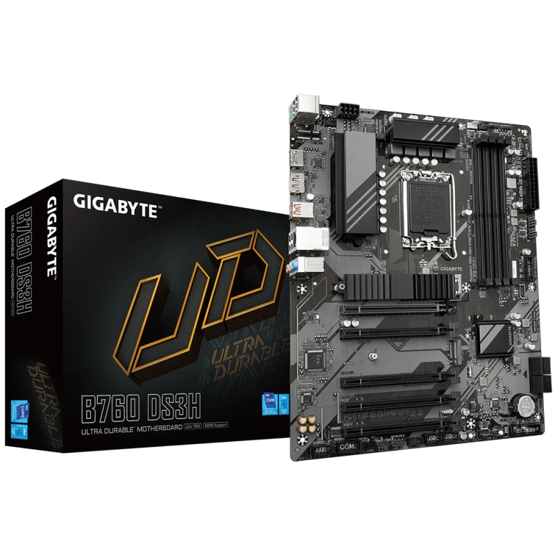 Gigabyte B760 DS3H LGA1700 socket ,4 x DDR5 up to192GB ATX Motherboard