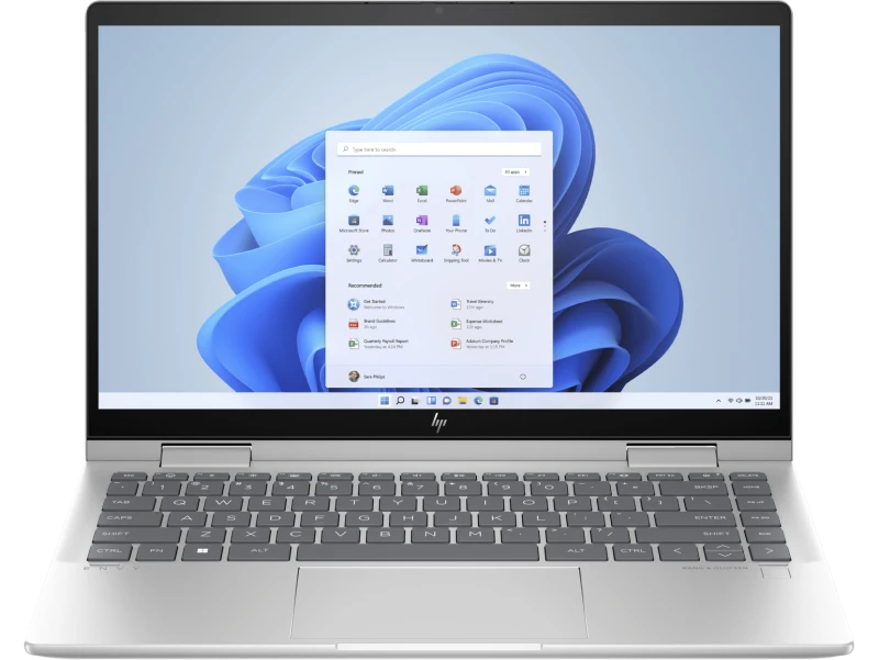 HP Envy X360 2 in 1 Laptop, Intel Core i5 1335U, 8GB RAM, 512 GB PCIe NVMe M.2 SSD, 14" FHD, multitouch-enabled, IPS, 65 W USB Type-C, Windows 11 Home