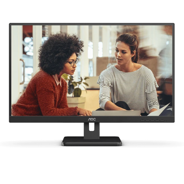 AOC Q27E3UAM 27” Frameless design Monitor, VA panel, QHD resolution, 300 nits brightness, 75Hz, Adaptive sync, Built-in speakers, Flicker Free | Q27E3UAM