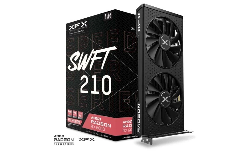 XFX Speedster SWFT 210 AMD Radeon RX 6600 Core Gaming Graphics Card with 8GB GDDR6, AMD RDNA™ 2 | RX-66XL8LFDQ