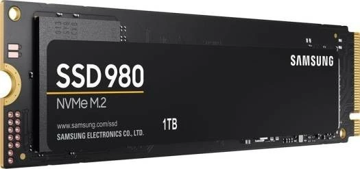 Samsung 980 1 TB NVMe M.2 SSD, PCIe 3.0 x4, Up to 3,500 MB/s Read, Black