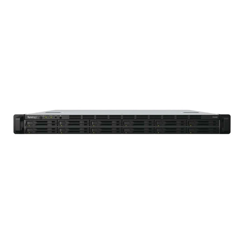Synology FlashStation FS2500 12-Bay NAS Enclosure - AMD Ryzen V1780B 3.2GHz, 8GB DDR4 RAM, 12 x 2.5" SATA SSD Drive Bays, Reads Up to 4700 MB/s, 2x 10GbE | 2x Gbt ETH, 2x USB 3.2-A,Black | FS2500