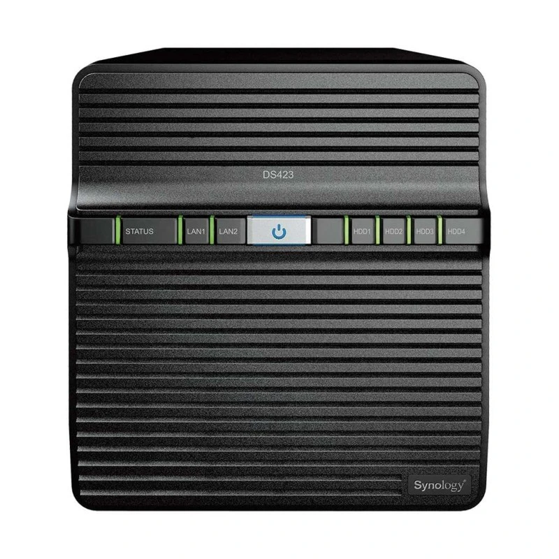 Synology DiskStation DS423 4-Bay NAS Enclosure - Realtek RTD1619B 1.7 GHz, 4x 3.5"/2.5" Drive Bays, 2x RJ45 LAN Ports, 2x USB 3.2 Ports