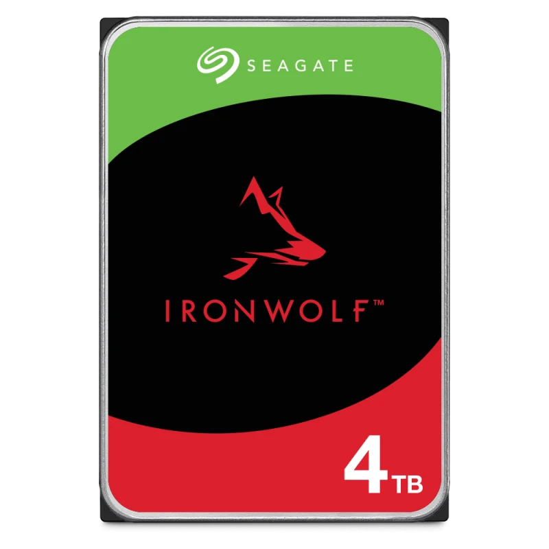 Seagate IronWolf 4TB NAS HDD, 3.5" Internal, SATA III 6Gb/s, ~5900 RPM, 256MB Cache, Up to 600MB/s Transfer Rate | ST4000VN006