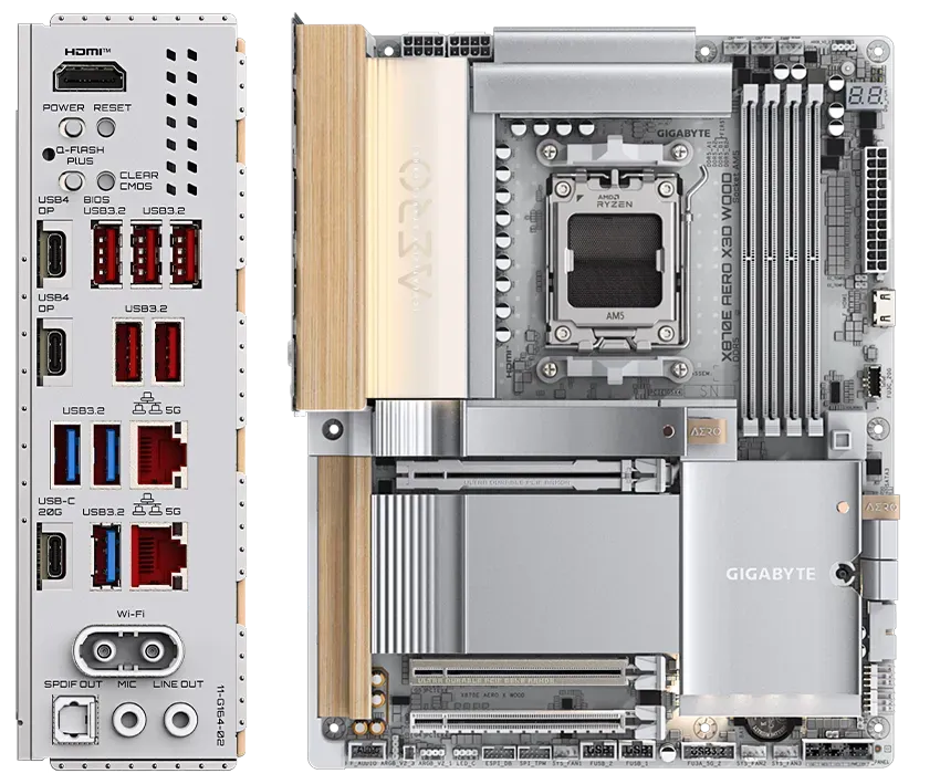 GIGABYTE X870E AERO X3D WOOD