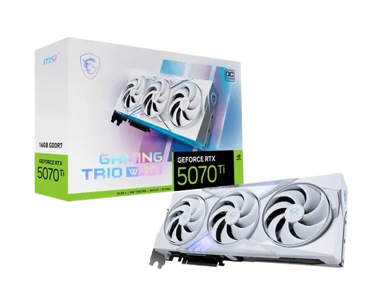 MSI NVIDIA GeForce RTX 5070 Ti 16G GAMING TRIO OC WHITE