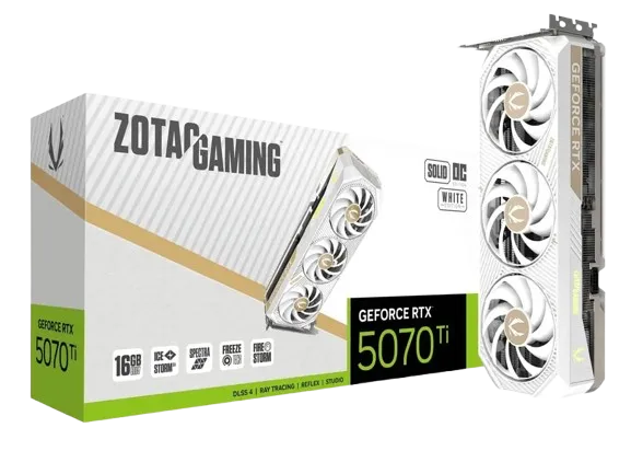 ZOTAC GAMING GeForce RTX 5070 Ti SOLID CORE OC White Edition