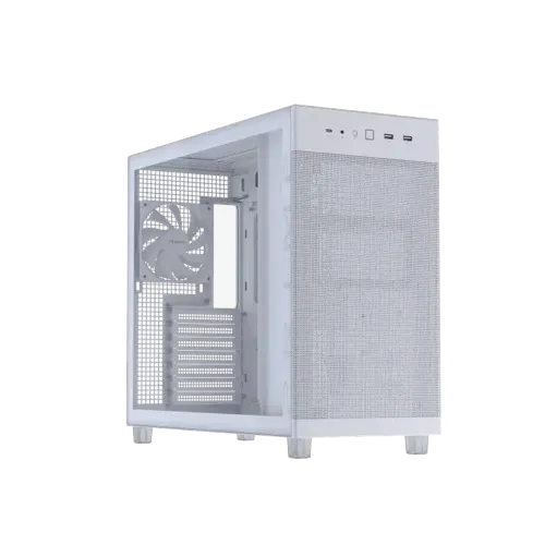 ASUS Prime AP303 - Tempered Glass Panel Compact 44-liter ATX White Gaming Case
