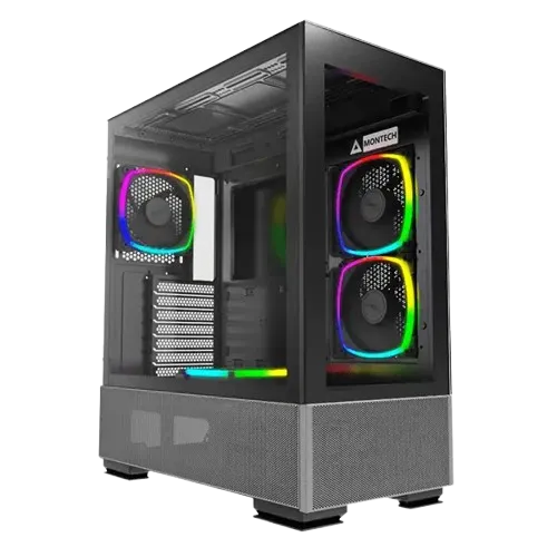 Montech Sky Two aRGB ATX Mid Tower Computer Cases, Black