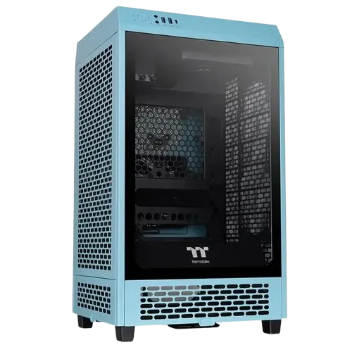 Thermaltake The Tower 200 Mini Computer Case, Removable Dust Filter-Turquoise