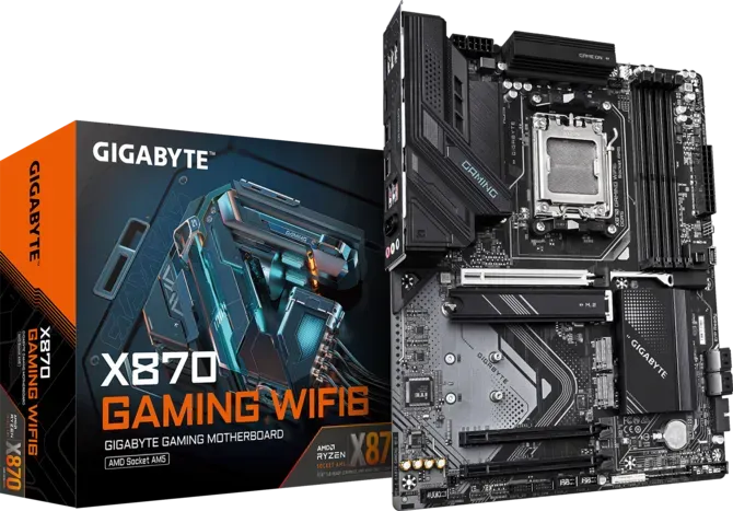 Gigabyte X870 GAMING WIFI6 AM5 DDR5 Motherboard, 4X DIMMs with AMD EXPO, 3x M.2 slots