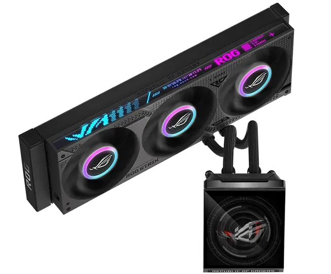 ASUS ROG Strix SLC IV 360 ARGB LCD CPU Liquid Cooler, 360mm AIO