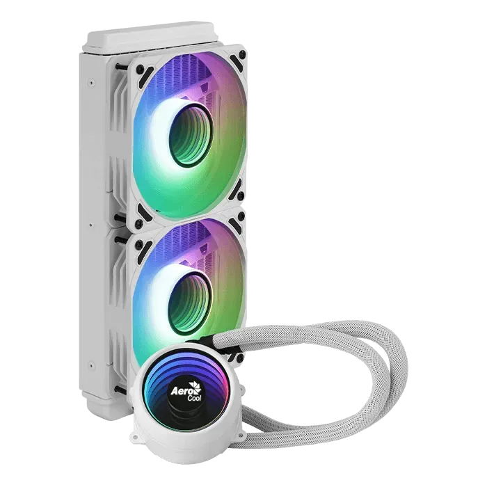 Aerocool Mirage L240 ARGB AIO Liquid CPU Cooler, Infinity Mirror Pump Cap