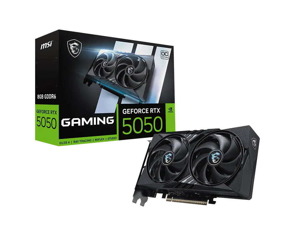 MSI GeForce RTX 5050 Gaming OC 8GB GDDR6 Graphics Card
